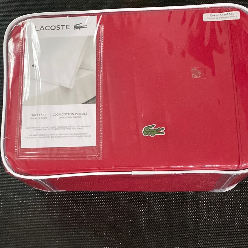 Lacoste Red Queen Sheet Set